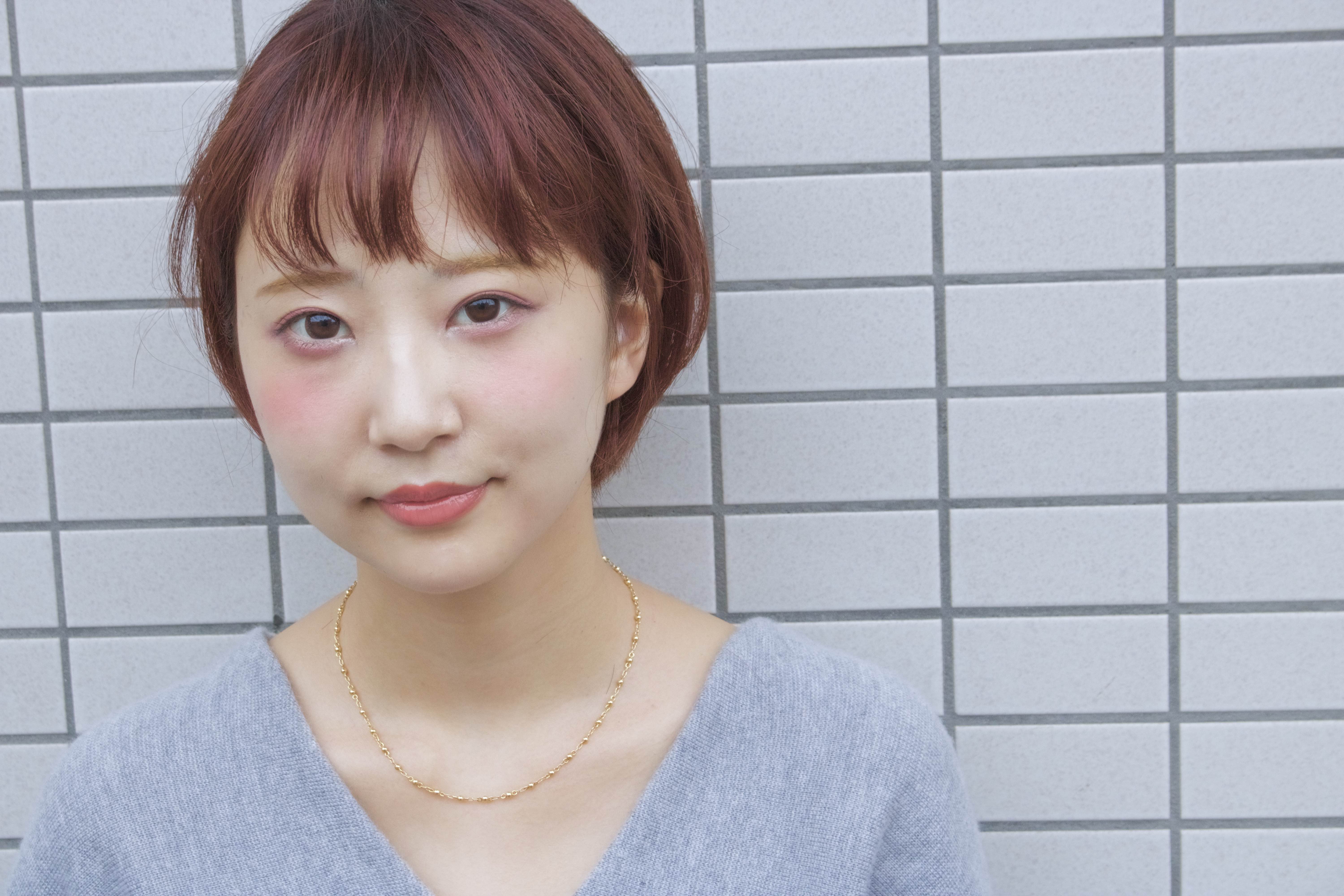 ショートにピンク