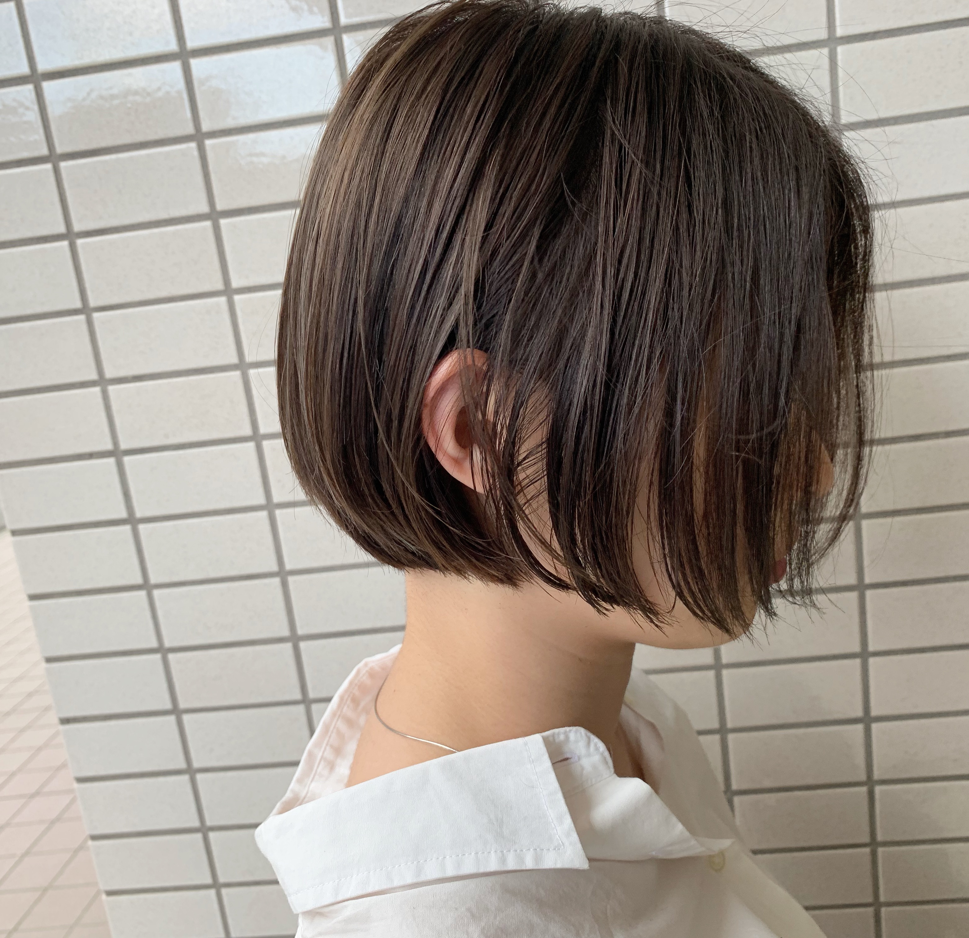 ミニボブにオリーブベージュ♪